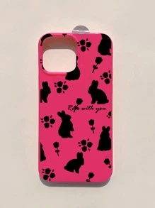 Cartoon Rabbit Pattern Phone Case - Multicolor - View 2