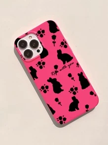 Cartoon Rabbit Pattern Phone Case - Multicolor - View 3