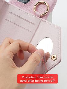 1个多功能斜挎钱包式手机壳，带耳机袋，PU皮革材质，兼容 17 Pro Max/17 Pro/17/Air/16 Pro Max/16/15/14/13、A16国际版，非国内版 - 粉色 - 查看 7