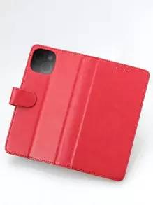 1个PU材质钱包式磁吸手机壳，兼容苹果17 Pro Max、17 Pro、17 Air、OPPO/红米手机 - 紅色 - 查看 6