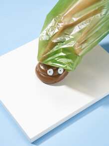 8 rollos Bolsa de heces de mascota con estampado de hueso - Verde - Ver 5