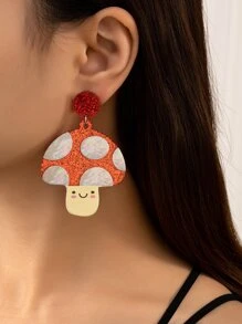 蘑菇耳墜 - 彩色 - 查看 1