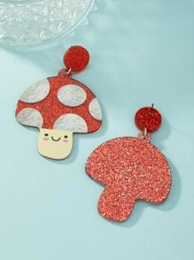 蘑菇耳墜 - 彩色 - 查看 2