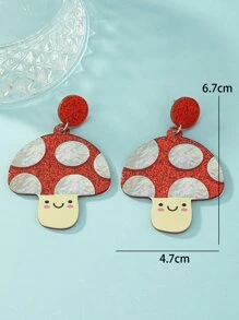 蘑菇耳墜 - 彩色 - 查看 4