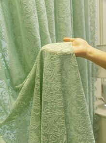 Phòng Ngủ Thêu Hoa Trang Trí Con Sò Rèm Một Mảnh, Rèm Lưới Màu Xanh Lá Cây - màu xanh lá - Xem 8