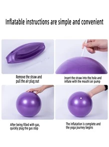 1pc Yoga & Pilates Ball - Purple - View 5