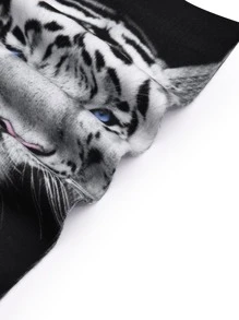 男士老虎印花中筒襪 - 彩色 - 查看 3