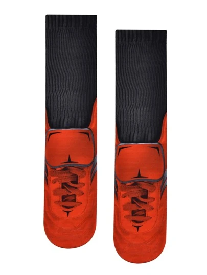 Men Two Tone Crew Socks