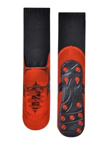 男士雙色中筒襪 - 彩色 - 查看 2