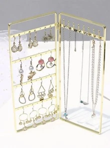 1入組鐵首飾收納塔現代可折疊家居首飾收納架 - 玫瑰金 - 查看 5