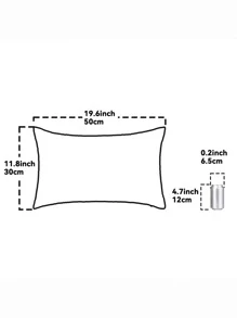 1pc Geometric Grid Pillow Cover, No Pillow Insert - Baby Blue - View 5