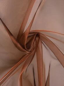 1入組滌綸窗幔歐式珠飾窗簾帷幔適用於客廳臥室 - 巧克力棕 - 查看 4