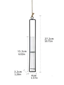 1pc Iron Plant Hanger, Creative Decorative Flower Pot Holder For Home - Black - View 2