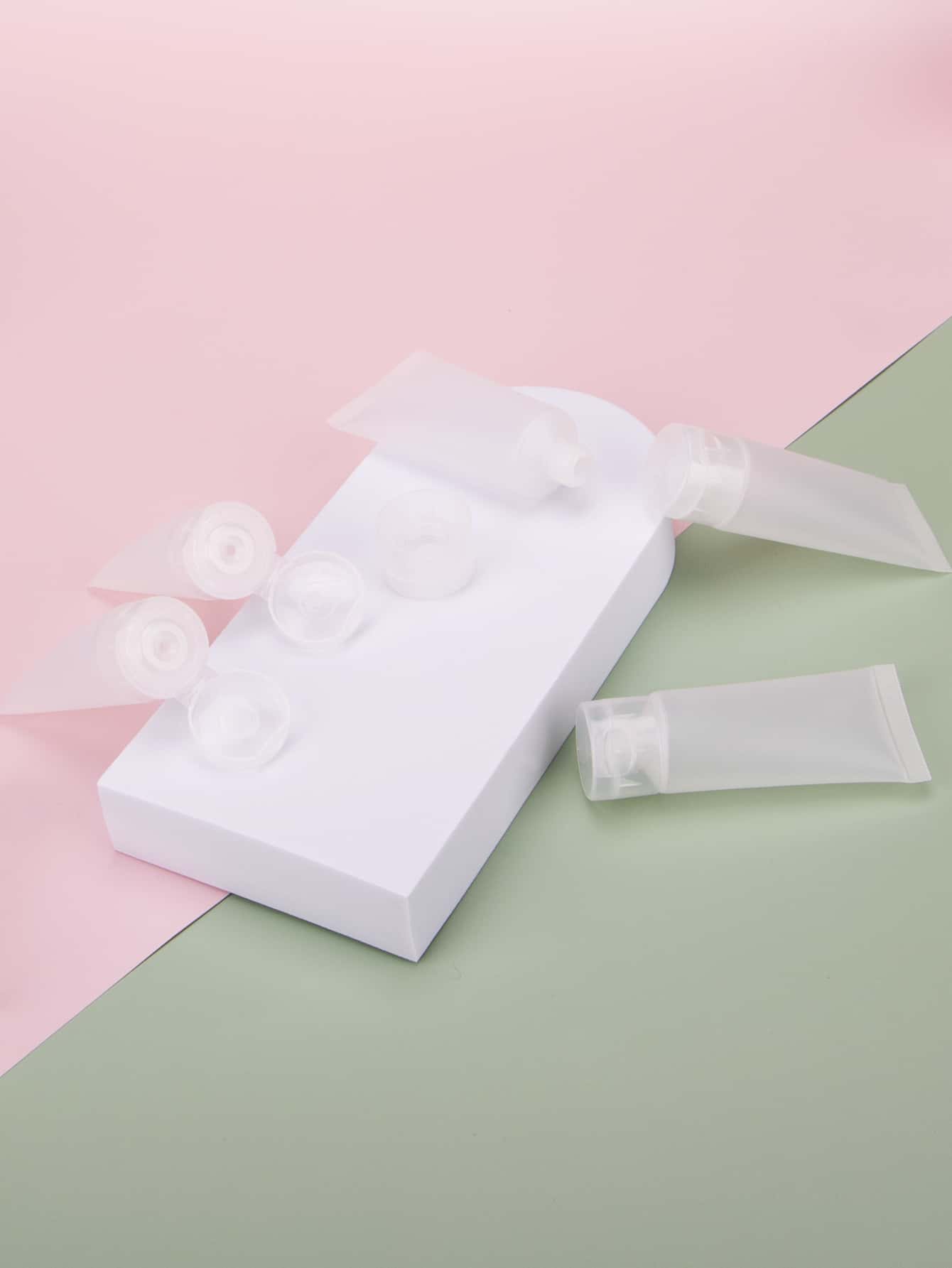 5入組20毫升空分裝瓶，液體旅行瓶，防漏可擠壓旅行配件，適用於洗髮水、護髮素、乳液、沐浴露