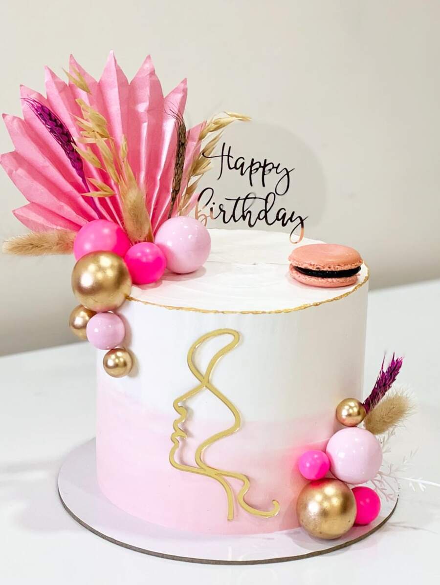 1pc Slogan Graphic Cake Topper, Modern PMMA Cake Top Decoration For Party - Clear - View 1