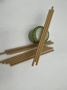 100%棕色牛皮紙吸管，每包100支 - 棕色 - 查看 5