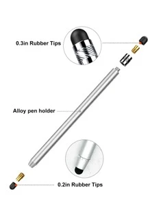 1入組雙端觸控筆 - 銀色 - 查看 4