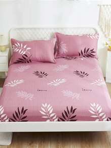 樹葉印花床墊套 - 彩色 - 查看 1