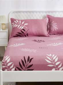 樹葉印花床墊套 - 彩色 - 查看 2