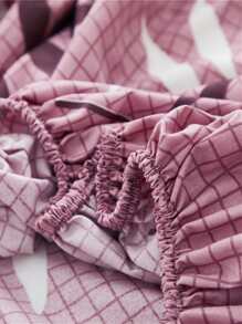 樹葉印花床墊套 - 彩色 - 查看 3