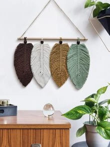 1 cái Acrylic treo trang trí, Boho dệt lá treo tường cho nhà, trang trí nhà cửa, trang trí phòng, trang trí tường - Nhiều màu - Xem 2