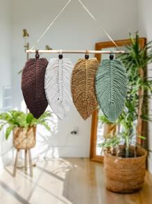 1 cái Acrylic treo trang trí, Boho dệt lá treo tường cho nhà, trang trí nhà cửa, trang trí phòng, trang trí tường - Nhiều màu - Xem 4