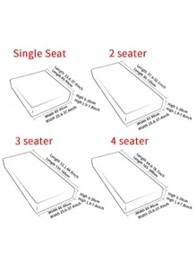 1pc Solid Color Sofa Cushion Cover Without Filler, Modern Polyester Sofa Cover Blanket For Home - Beige - View 4