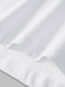 Aesthetic Post--Loose Fit Men's Slogan Printed Drop Shoulder T-Shirt - White - View 5