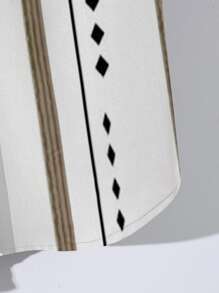 Manfinity RSRT 男士幾何印花襯衫和腰部抽繩短褲不帶T恤 - 彩色 - 查看 3