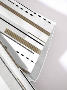 Manfinity RSRT 男士幾何印花襯衫和腰部抽繩短褲不帶T恤 - 彩色 - 查看 5