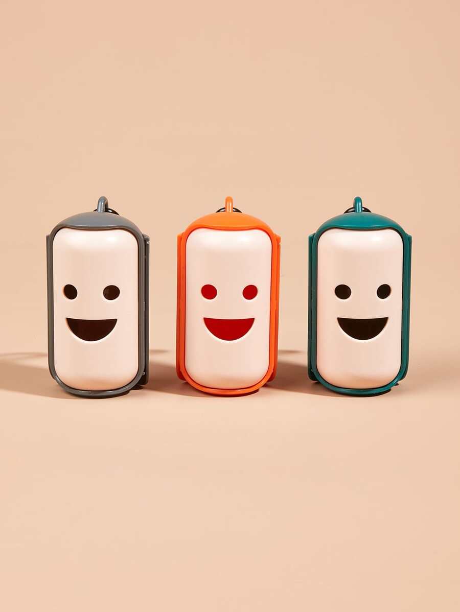 1 pieza Dispensador de bolsas para caca de mascotas de sonrisa al azar - Multicolor - Ver 1