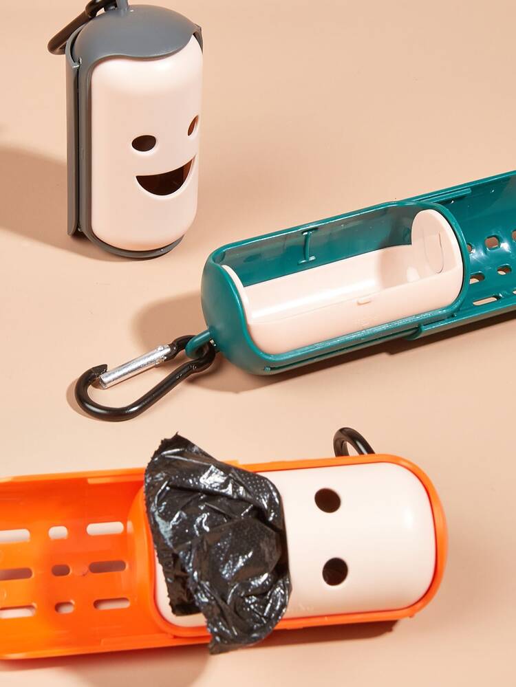 1pc Smile Design Random Pet Poopbag Dispenser - Multicolor - View 3