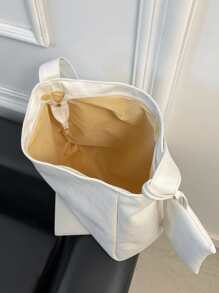 White Hobo Bag With Purse PU Elegant For Daily Life - Beige - View 4