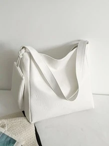 White Hobo Bag With Purse PU Elegant For Daily Life - Beige - View 5