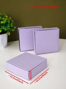 12件纸质礼品盒，紫色派对礼品包装盒 - 紫色 - 查看 4