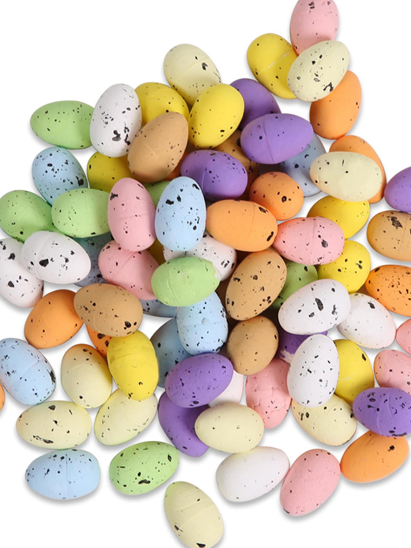 50pcs Easter Foam Color Eggs Party Decoration(random Color) - Multicolor - View 1