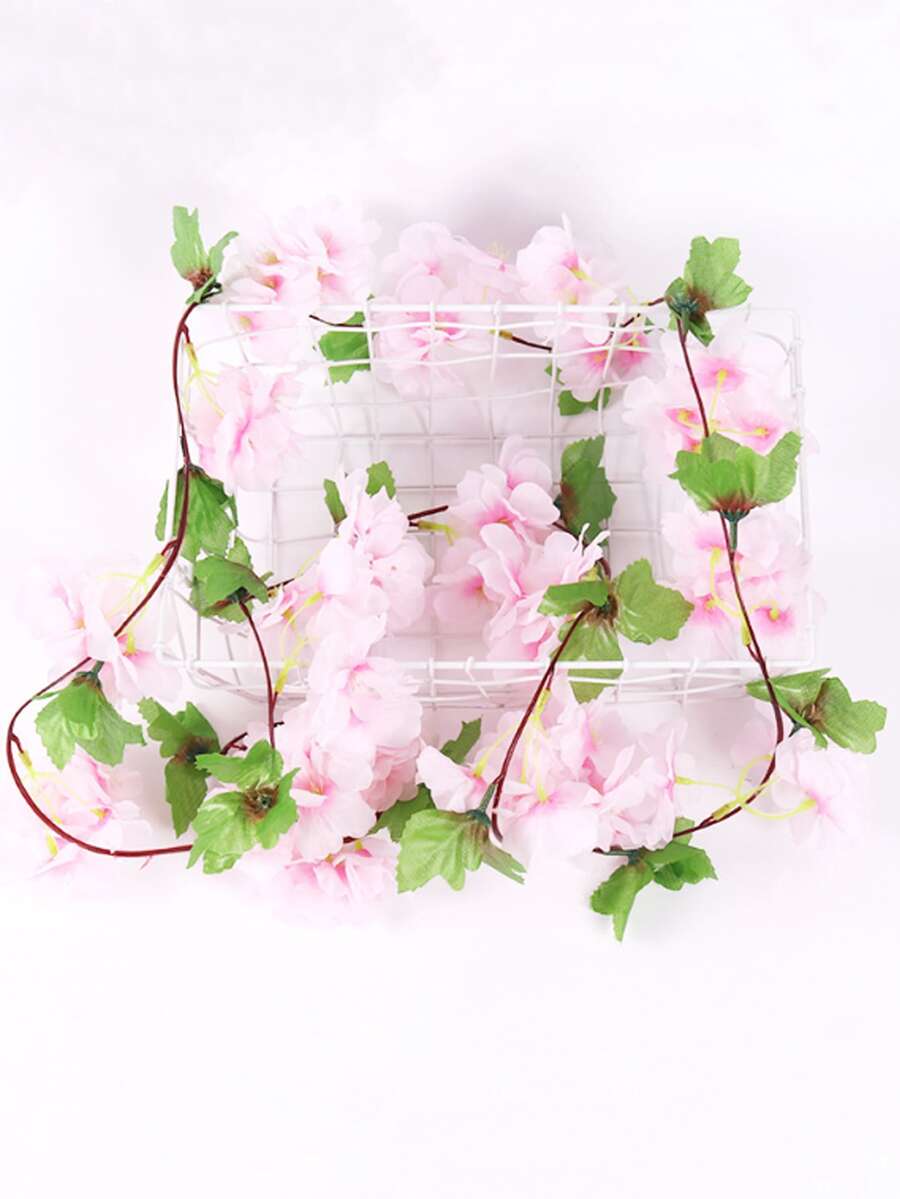 1入組塑料人造花藤現代家用人造花藤 - 淺粉色 - 查看 1