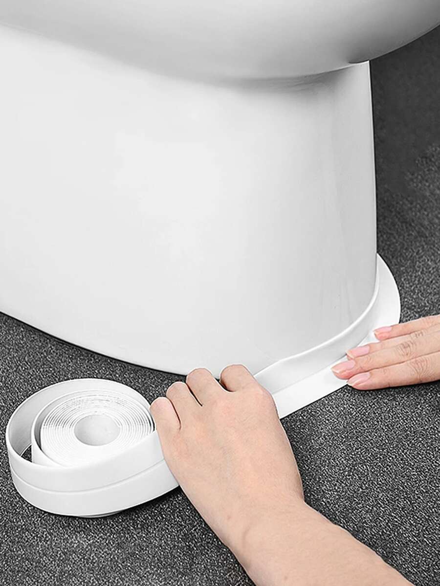 1roll PVC Sealing Strip, Minimalist White Sealant Tape For Bathroom, Kitchen - White - View 1
