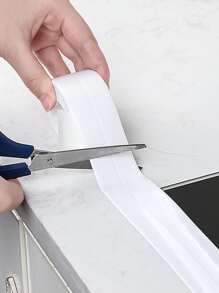 1roll PVC Sealing Strip, Minimalist White Sealant Tape For Bathroom, Kitchen - White - View 5