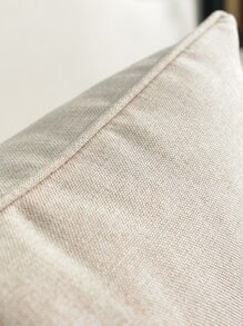 1pc Pillowcase/ Waist Cushion Cover (without Filling) - Beige - View 2