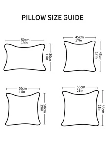 1pc Pillowcase/ Waist Cushion Cover (without Filling) - Beige - View 5