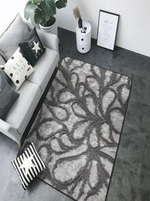 1 pieza Alfombra con diseño gráfico, alfombra moderna de poliéster para el hogar - Blanco y Negro - Ver 3