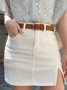 DAZY Letter Buckle Belt Casual