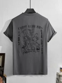 Manfinity EMRG Áo thun & Áo lót Nam Lá thư Giải trí - Màu xám đen - Xem 1