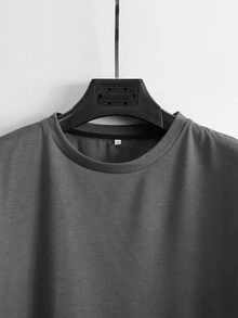 Manfinity EMRG Áo thun & Áo lót Nam Lá thư Giải trí - Màu xám đen - Xem 5