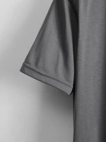 Manfinity EMRG Áo thun & Áo lót Nam Lá thư Giải trí - Màu xám đen - Xem 6