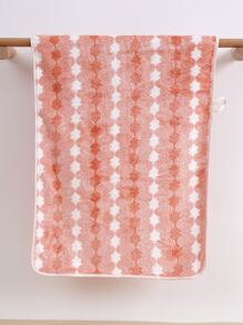 1入組幾何圖案浴巾或毛巾浴用現代織物毛巾 - 橘色 - 查看 4