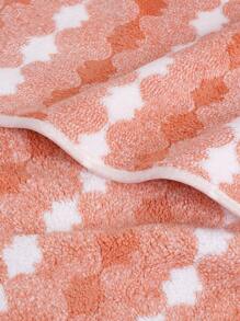 1入組幾何圖案浴巾或毛巾浴用現代織物毛巾 - 橘色 - 查看 5