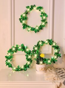 1 pieza Guirnalda de plástico moderno con diseño de trébol decorativo para fiesta