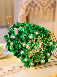 1 pieza Guirnalda de plástico moderno con diseño de trébol decorativo para fiesta